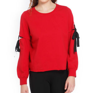 Pull en molleton à col rond pour femmes Pulls streetwear sur mesure pour femmes - Product Image 1