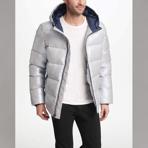 Hooded Down Puffer <b>Jacket</b> Wholesale Custom Puffy <b>Jackets</b> <b>Slim</b> <b>Fit</b> Plain Blank Puffer Down <b>Jacket</b> - Product Image 3