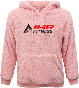 Sudadera con Capucha Unisex de Forro Polar para Invierno, con Logotipo Personalizado Bordado, Estilo Urbano Holgado, Material de Poliéster/Algodón para Hombre y Mujer - Product Image 1