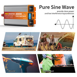 Inversor de Onda Sinusoidal Pura HOULI de 4000W |   12V/24V CC a 220V CA |   Convertidor de Energía para Camiones y Autocaravanas con Pantalla LCD y Control Remoto - Product Image 5