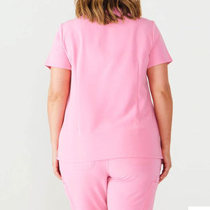 Alta calidad de manga corta Top moda Hospital uniforme estiramiento Scrubs médico enfermería uniformes conjuntos para la venta hecho en Pakistán - Product Image 3