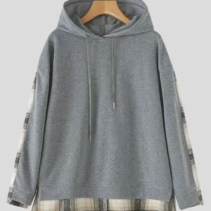 เสื้อกันหนาวแบบสวมหัวสำหรับผู้หญิง, เสื้อมีฮู้ดลายสก๊อตวินเทจมีฮู้ดแขนยาวทรงหลวมลำลองสำหรับฤดูใบไม้ร่วง - Product Image 2