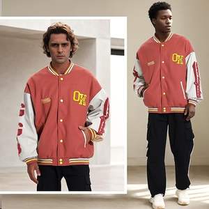 2025 nouvelle veste universitaire pour hommes de style américain avec corps en laine et véritable blouson bombardier Letterman de baseball - Product Image 2