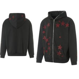 Taux raisonnable hommes strass sweat à capuche zippé dernier style anti-rides meilleur matériel strass sweats à capuche unisexe - Product Image 6