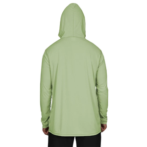 Men's Custom Color Slim Hooded Sports <b>Sweatshirt</b> 210Gsm Shrink-Proof Nylon Spandex Digital Printing <b>Yoga</b> Spring Screen Knitted - Product Image 4