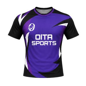 Ensemble de rugby violet et noir pour hommes, maillot et short, uniforme d'équipe sportive, vêtements de sport légers, respirants, pour l'entraînement et les matchs - Product Image 3