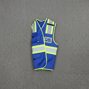 Gilet de sécurité de travail haute visibilité en maille ANSI Classe 2 sur mesure pour les ingénieurs, les travaux de construction, les vêtements de travail d'hiver, réfléchissant à LED - Product Image 3