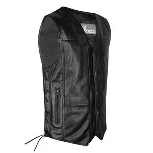 Buena calidad 100% cuero hecho moda chaleco precio razonable hombres ropa cuero chaleco - Product Image 1