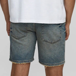Shorts en jean coupe droite pour hommes, service OEM, prix de gros, vêtements décontractés, prix avantageux pour les acheteurs en gros, tissu respirant et ajustable - Product Image 3