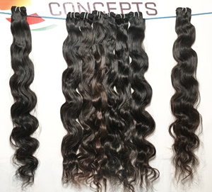 Paquets en gros de Bodywave de cheveux humains indiens bruts de vendeur de l'Inde cheveux Remy indiens bruts alignés sur les cuticules des extensions de cheveux humains - Product Image 5