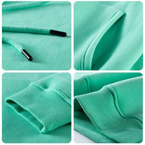 Sudadera con Capucha Personalizada para Hombre, 100% Algodón, Forro Polar Transpirable de Secado Rápido, con Bolsillo Tipo Canguro y Cordón Ajustable, para Invierno - Product Image 4