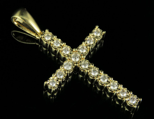 Latest Arrival Simple DesignS925 <b>Sterling</b> <b>Silver</b> With Moissanite Diamond <b>Cross</b> Luxury Jewelry <b>Pendant</b> for Women - Product Image 3