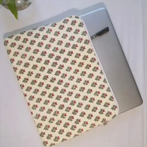 Sac pour ordinateur portable en coton matelassé 15.6 pouces sac pour ordinateur portable matelassé sac de voyage étui avec fermeture éclair 13 pouces manchon fait à la main - Product Image 5