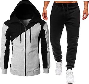 Conjunto de ropa deportiva de algodón 100% personalizada para hombre al por mayor, chándal de entrenamiento de talla grande con logotipo de manga larga y capucha para invierno - Product Image 1