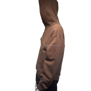 2025 Men's Trendy Brand Loose Pullover Double-Layer Sweatshirt Heavyweight All-Cotton Off-the-Shoulder Hooded Applique Technique - Product Image 2