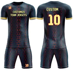 New Multi Sublimation and Printed Design Latest Football Clubs League For Men's Jerseys and Shorts with Custom Wholesale Price