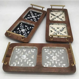 ถาดผลิตภัณฑ์โลหะหรูหราคุณภาพสูงพร้อมฝาปิดอะคริลิกถาดช็อคโกแลตที่ปลอดภัยสำหรับของขวัญเดือนรอมฎอน - Product Image 4