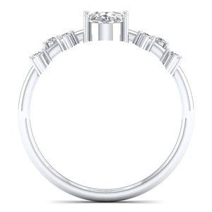 Reyes ดีไซน์หรูหรา14K สีทองล้วน HPHT CVD ห้องปฏิบัติการเพชรที่ปลูกในงานแต่งงานแหวนสัญญาเครื่องประดับส่วนบุคคลสำหรับผู้หญิง - Product Image 4