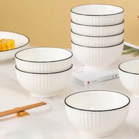 Offre Spéciale – Bols à Riz en Porcelaine Écologiques Effet Craquelé – Services de Table Élégants pour 6 à 10 Personnes – Marque TUYET DUNG – Fabriqué au Vietnam