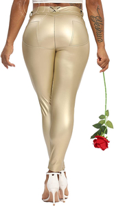 Leggings de Yoga para Mujer, Cintura Media, Color Sólido, Spandex/Poliéster 2022 - Product Image 2