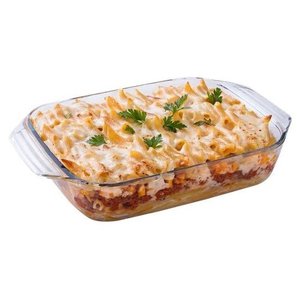 Plat à pâtisserie carré en verre borosilicate (39x25x7cm) - Transparent, compatible four, micro-ondes et lave-vaisselle - Product Image 2
