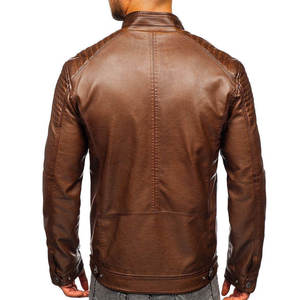 Veste en cuir pour homme sur mesure - Col montant, coupe-vent, respirante, style décontracté d'hiver, toutes tailles disponibles, 100% haute qualité - Product Image 2