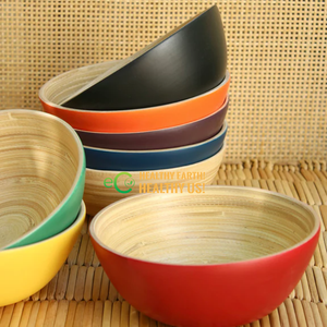 Saladier en bambou écologique ensemble/bol et cuillère en bambou peut taille personnalisée, emballage, couleur avec prix bon marché - Product Image 5