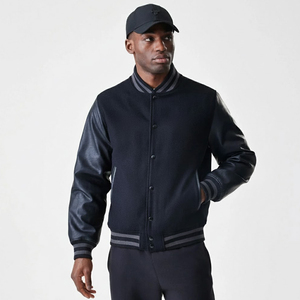 Chaqueta Varsity Vintage para Hombre OEM, Personalizada con Bordado 3D en la Parte Delantera, 100% Algodón No Tejido, Cuello Alto, Resistente al Viento y Transpirable - Product Image 6
