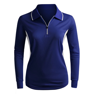 2025 Unique Style Plus Size <b>Women</b> <b>Polo</b> Shirts T-Shirt Breathable Jogger <b>Long</b> <b>Sleeves</b> Zipper Turn Down Collar T-Shirt - Product Image 1