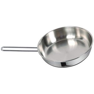 กระทะสเตนเลสสตีล Padella Inox 201 ขนาด 28 ซม. รุ่น DUNE สีโครเมียมเงา พร้อมฝาปิด ชุดกระทะทอดและกระทะผัด - Product Image 1