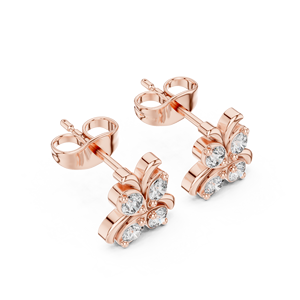 Venta al por mayor con certificado GRA Trébol de cuatro hojas S925 Pendientes de compromiso de boda de moissanita de plata para mujer - Product Image 2