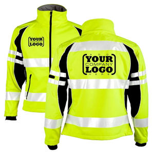 Veste de sécurité haute visibilité unisexe pour hommes avec poches manteaux jaunes haute visibilité vêtements de travail pour hommes haute qualité fabricant logo personnalisé - Product Image 2