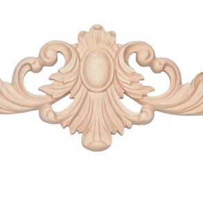 Gabinete de madera maciza decorativo tradicional Onlays con detalles tallados clásicos para muebles elegantes Diseño de onlays decorativos - Product Image 3