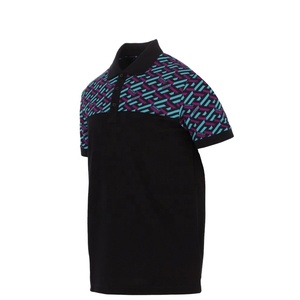 T-shirt Homme Noir Or Couture Baroque pour Chemise, Vêtement de Golf Décontracté, Manches Courtes Unies, Col Rond, Entièrement Personnalisable, Qualité 100% Coton - Product Image 1