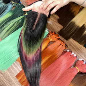 2024 Hot Mix Color Bonestraight Extensiones de cabello Cabezas de entrenamiento Paquetes de trenzado vietnamita femenino para mujeres - Product Image 1