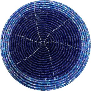 Handcrafted Classic Style Round <b>Beaded</b> <b>Coaster</b> Jute Glass Material for Dining Table Wedding Christmas Family Gatherings Parties - Product Image 1