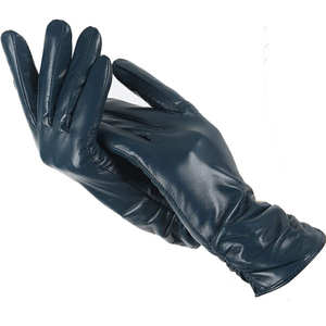 Gants en cuir d'agneau couleur tan à doigts entiers, nouveau design, gants d'hiver avec fonction tactile pour hommes et femmes - Product Image 1