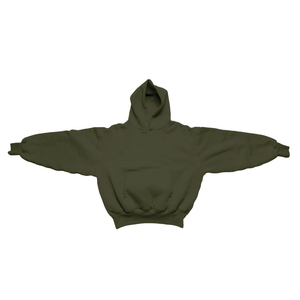 Sudadera con capucha de algodón 100% Unisex, forro polar bordado personalizado pesado de alta calidad para hombres, temporadas de invierno con capucha de gran tamaño - Product Image 2