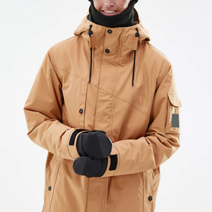 Chaquetas de esquí de invierno de ajuste personalizado con capucha y cremallera térmica a prueba de viento tela impermeable Impresión de logotipo marca de etiqueta privada OEM nieve - Product Image 5