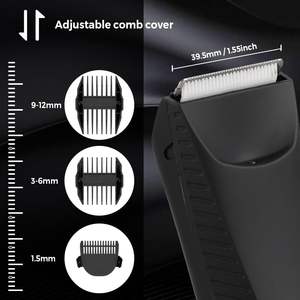 Tondeuse Électrique Étanche pour Hommes, pour les Poils du Corps et de la Zone Intime, avec Lames Céramiques Doubles Remplaçables pour le Rasage Pubien - Product Image 4