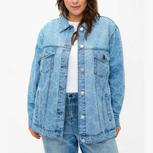 Dernière veste en jean décontractée à manches longues pour femmes, prix OEM bon marché, respirante, chaude, élégante, veste en jean personnalisée pour femmes - Product Image 1