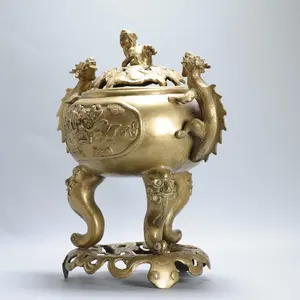 Brûleur d'encens en laiton de luxe, design traditionnel vintage décoratif, religieux, best-seller, 100% naturel et durable - Product Image 6