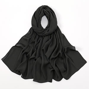 Léger 100% pur foulard en mousseline de soie pour les femmes concepteur de luxe inspiré plaine en mousseline de soie cou Wrap USA Style doux au toucher écharpes - Product Image 6