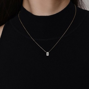 Collar Elegante con Diamante de Corte Esmeralda Vintage de 1.07 Ct D-F VVS1-VS2, Diamante Cultivado en Laboratorio en Oro Amarillo de 18K, para Uso Diario, Regalo - Product Image 2
