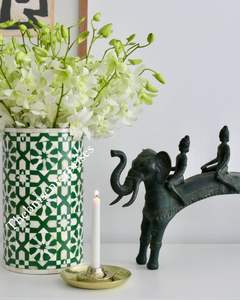 Pot de fleur moderne en incrustation de nacre rose Vase de sol décoratif élégant pour la maison et le mariage à prix raisonnable - Product Image 2