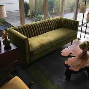 Sofá Cama Modular de Corduroy Moderno y Minimalista, Acogedor para Sala de Estar, Comedor, Oficina, Edificio, Hotel, Apartamento, Embalado al Vacío en Madera - Product Image 1