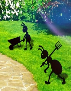 แมลงน่ารักมดตกแต่งประติมากรรมโลหะสวนกลางแจ้งศิลปะโลหะที่ทนทานหัตถกรรม - Product Image 1