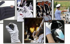 ถุงมือผ้าฝ้ายออร์แกนิค100% ปรับแต่งโลโก้ได้ดีไซน์ทางอุตสาหกรรมใช้งานได้ทุกวันระบายอากาศได้ดี - Product Image 4