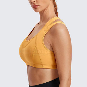 High for Lightweight <b>Padded</b> Women Sports Bra Adjustable Straps Seamless 100% Cotton Yoga <b>Running</b> Gym Fitness Workout - Product Image 6