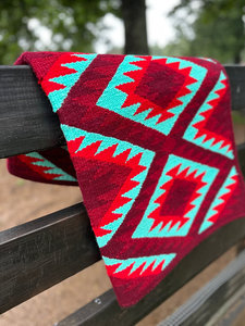 Western Show Horse Saddle Blanket Diseño de Nueva Zelanda Manta de sillín de lana hecha a mano Top Wool Saddle Pad Size - Product Image 3
